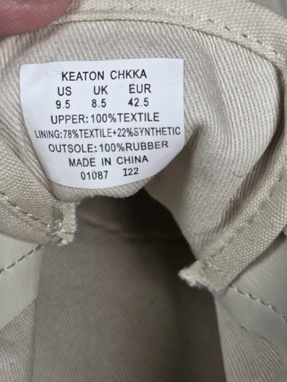 Polo Ralph Lauren Keaton Chukka Sneaker Boot Cream White Canvas  Men's Size 9.5
